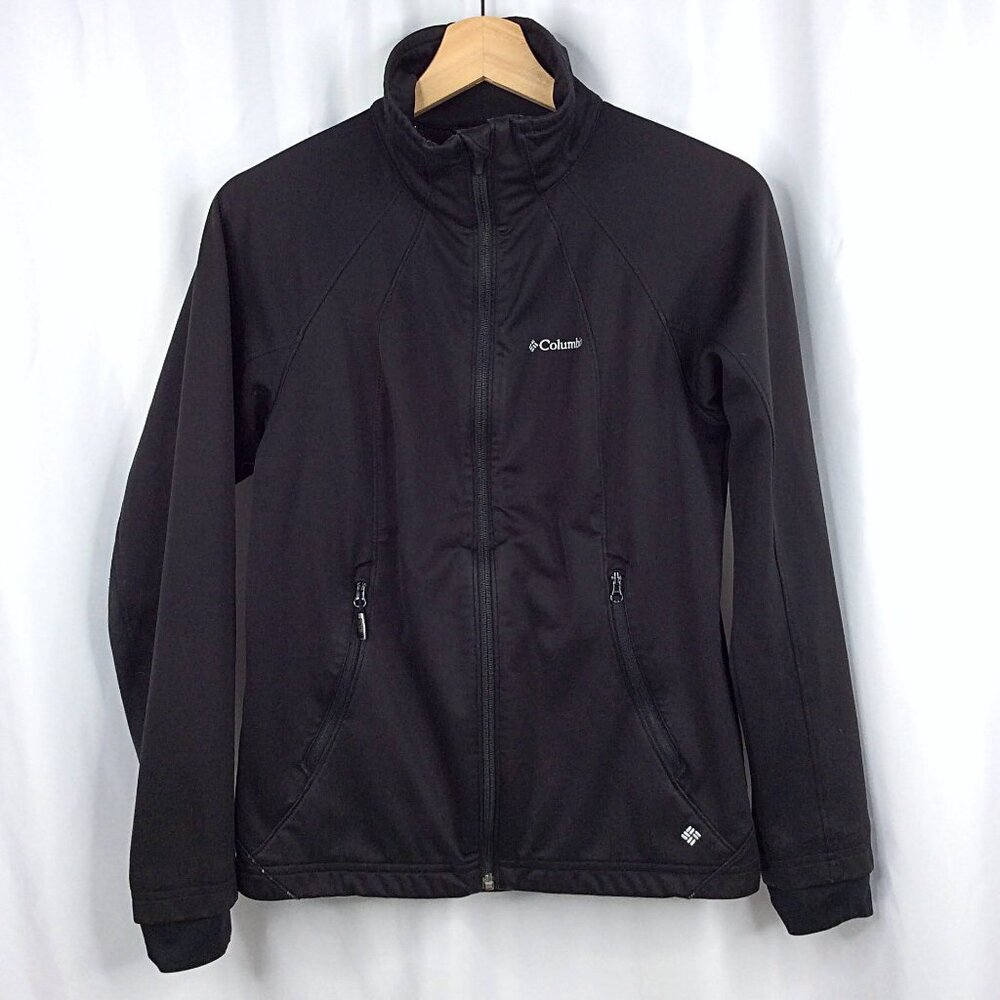 Columbia Omni-Heat Soft Shell Jacket Women's Size Small Black Full‎ Zip